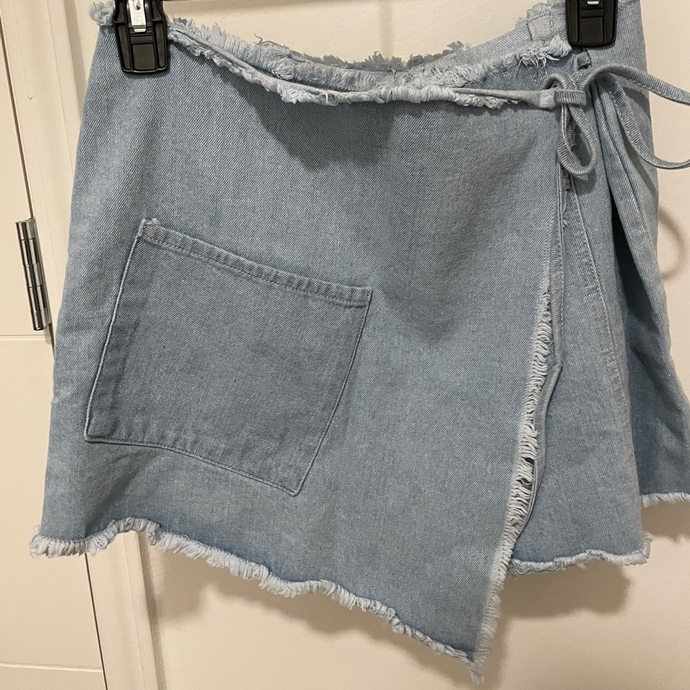 Daphnea Paris Asymmetric Denim Skort